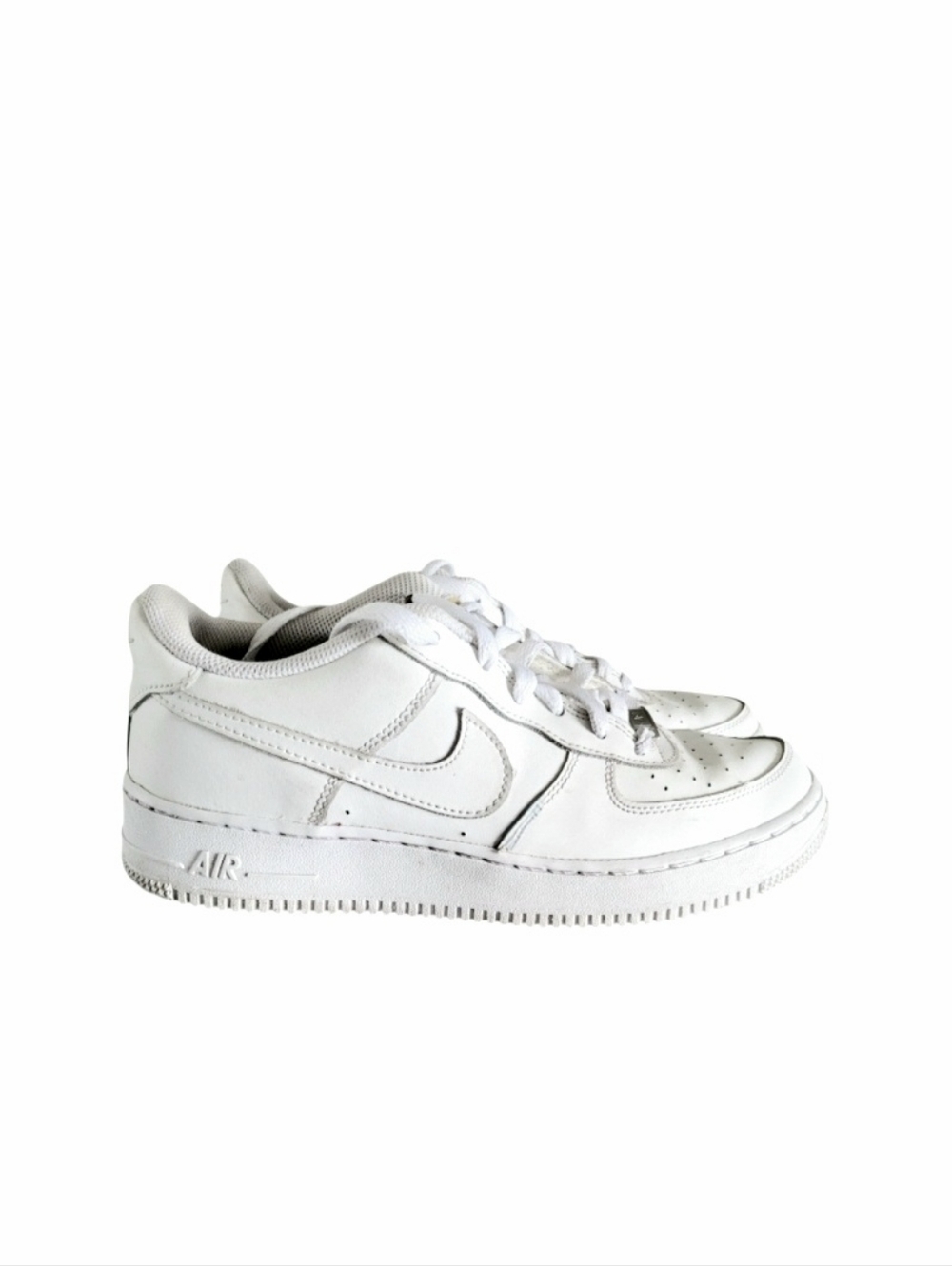 Youth Nike AF1 Air Force One White Leather Athletic Sneaker 7 7Y Boy Girl Kid